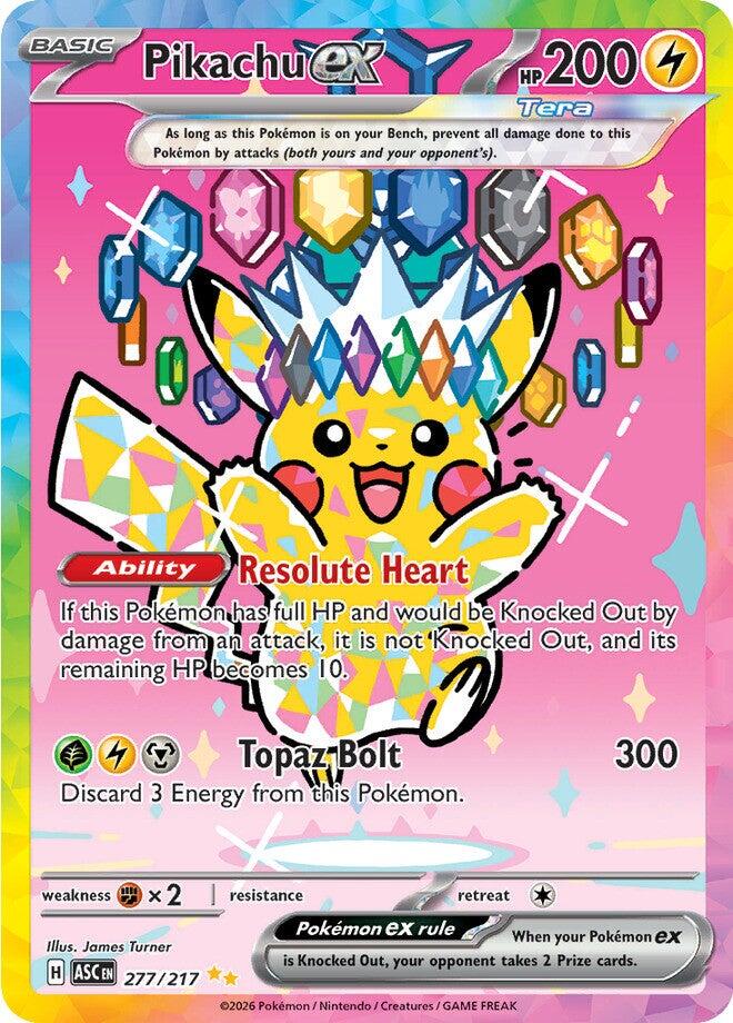 Pikachu ex (277/217) [Mega Evolution: Ascended Heroes] | Clutch Gaming