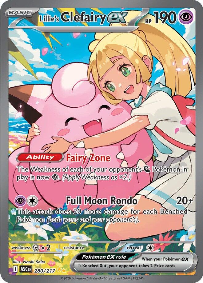 Lillie's Clefairy ex (280/217) [Mega Evolution: Ascended Heroes] | Clutch Gaming