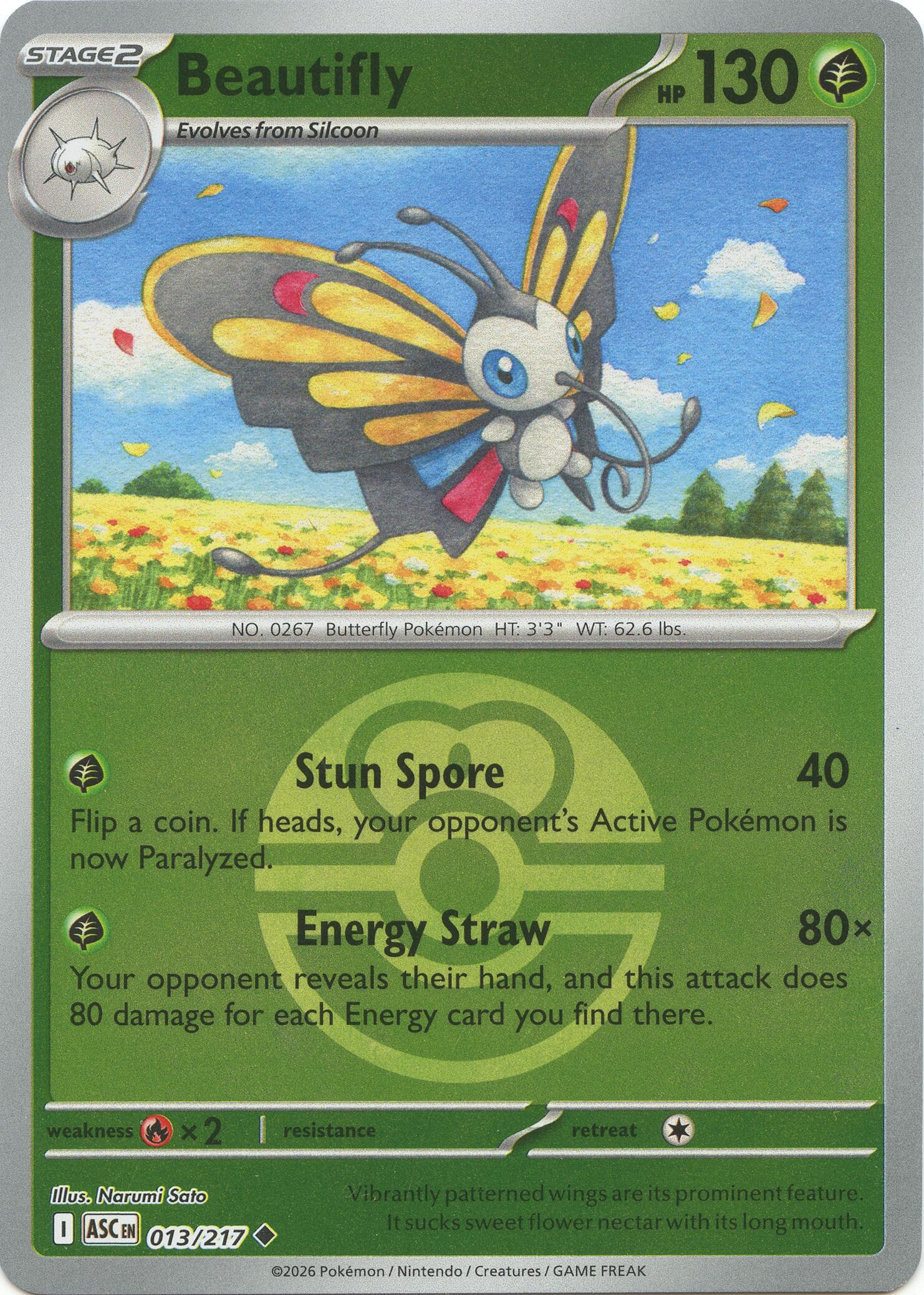 Beautifly (013/217) (Love Ball) [Mega Evolution: Ascended Heroes] | Clutch Gaming