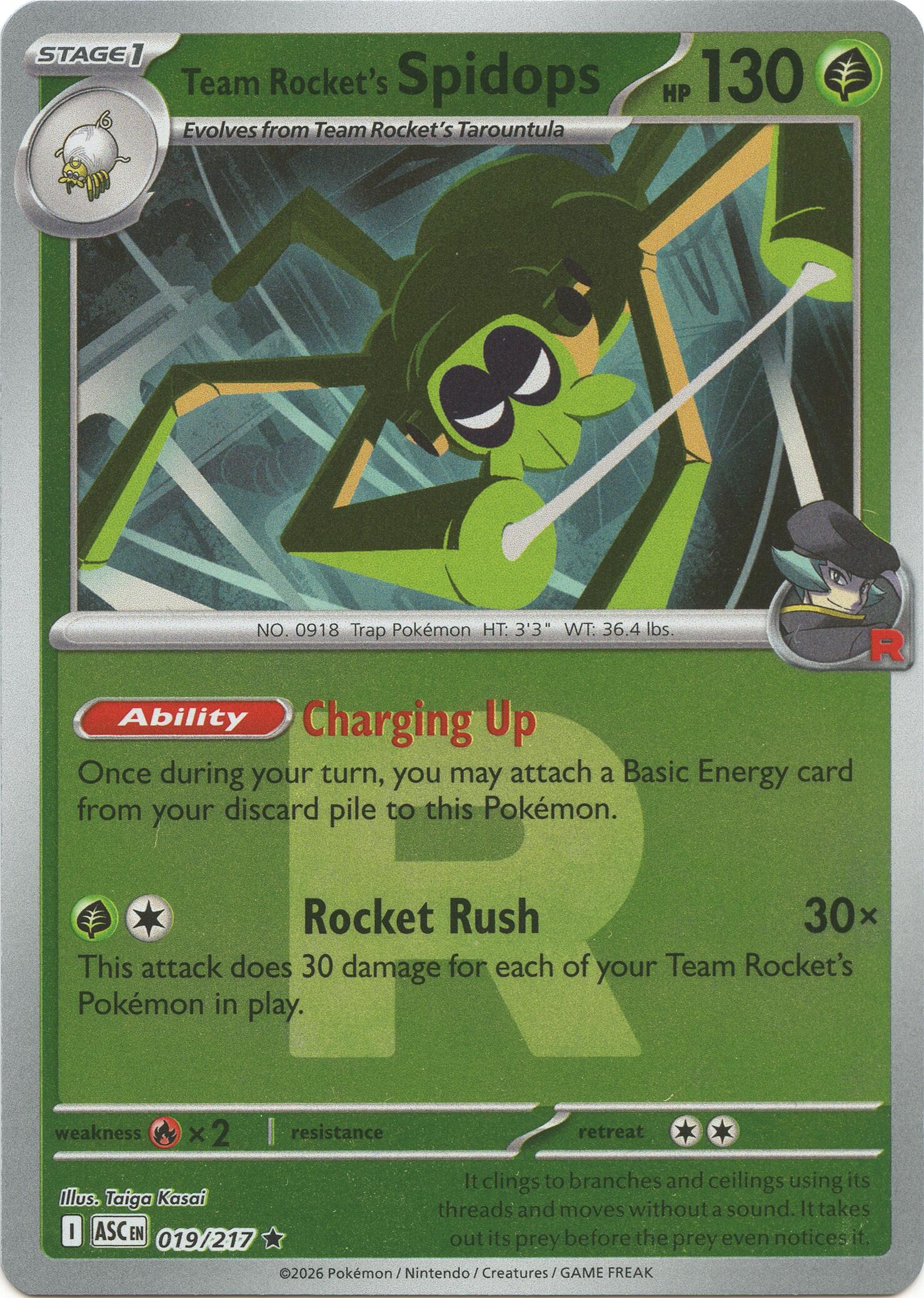 Team Rocket's Spidops (019/217) (Team Rocket) [Mega Evolution: Ascended Heroes] | Clutch Gaming