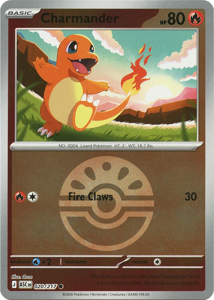 Charmander (020/217) (Quick Ball) [Mega Evolution: Ascended Heroes] | Clutch Gaming