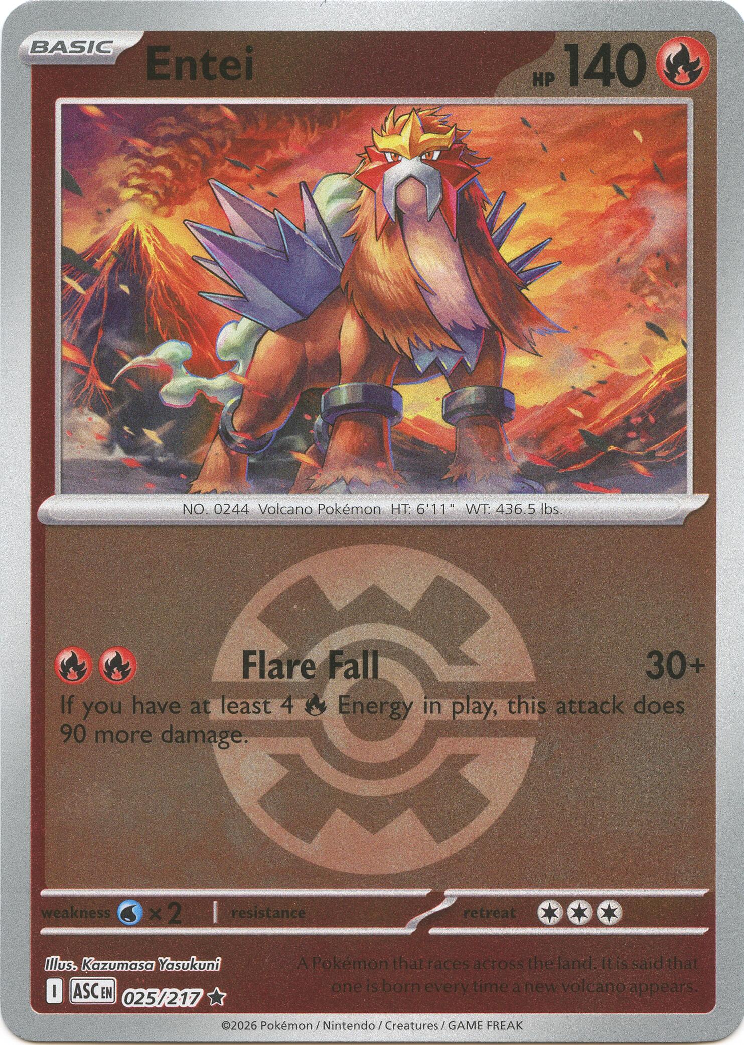 Entei (025/217) (Quick Ball) [Mega Evolution: Ascended Heroes] | Clutch Gaming