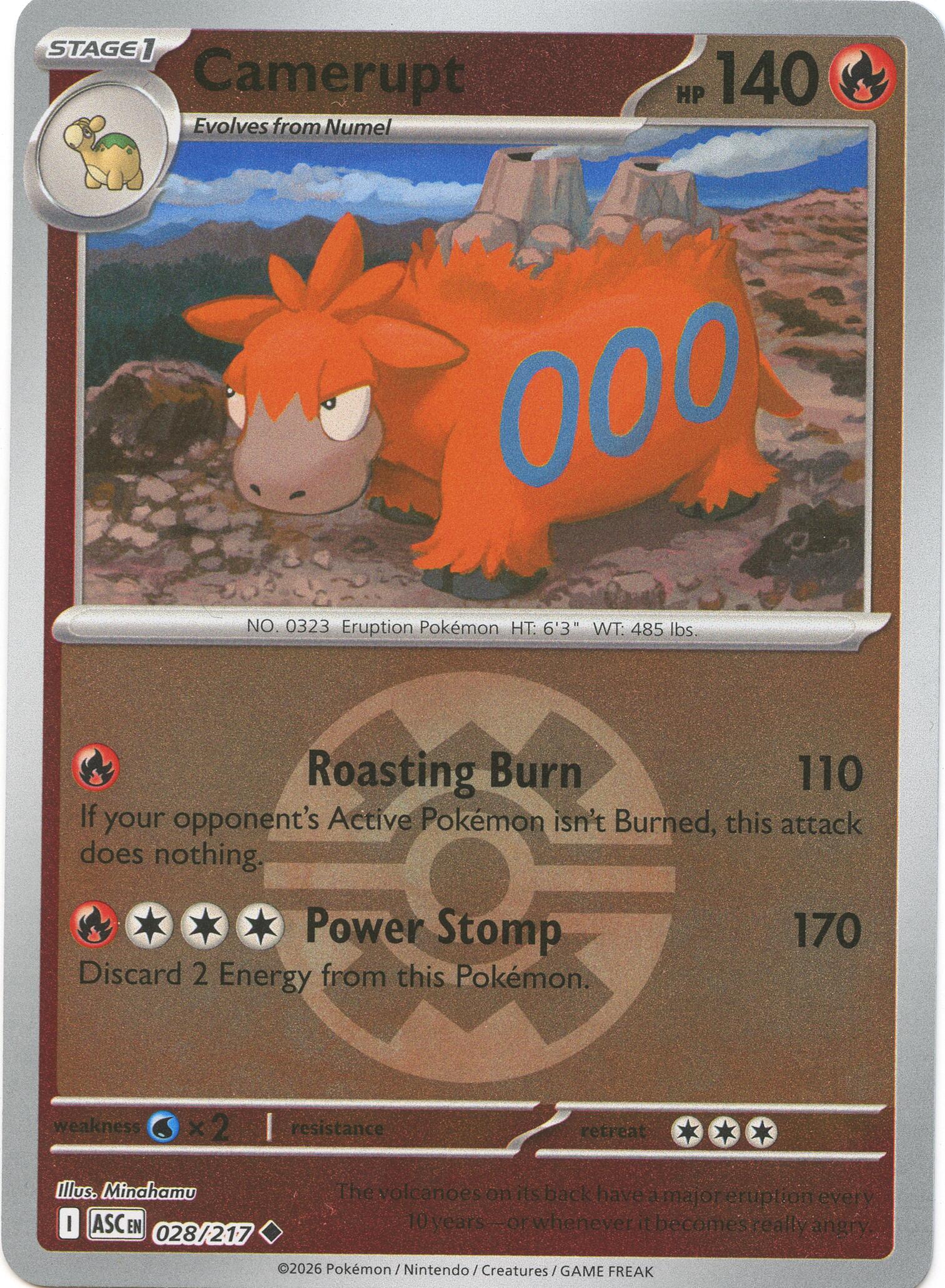 Camerupt (028/217) (Quick Ball) [Mega Evolution: Ascended Heroes] | Clutch Gaming