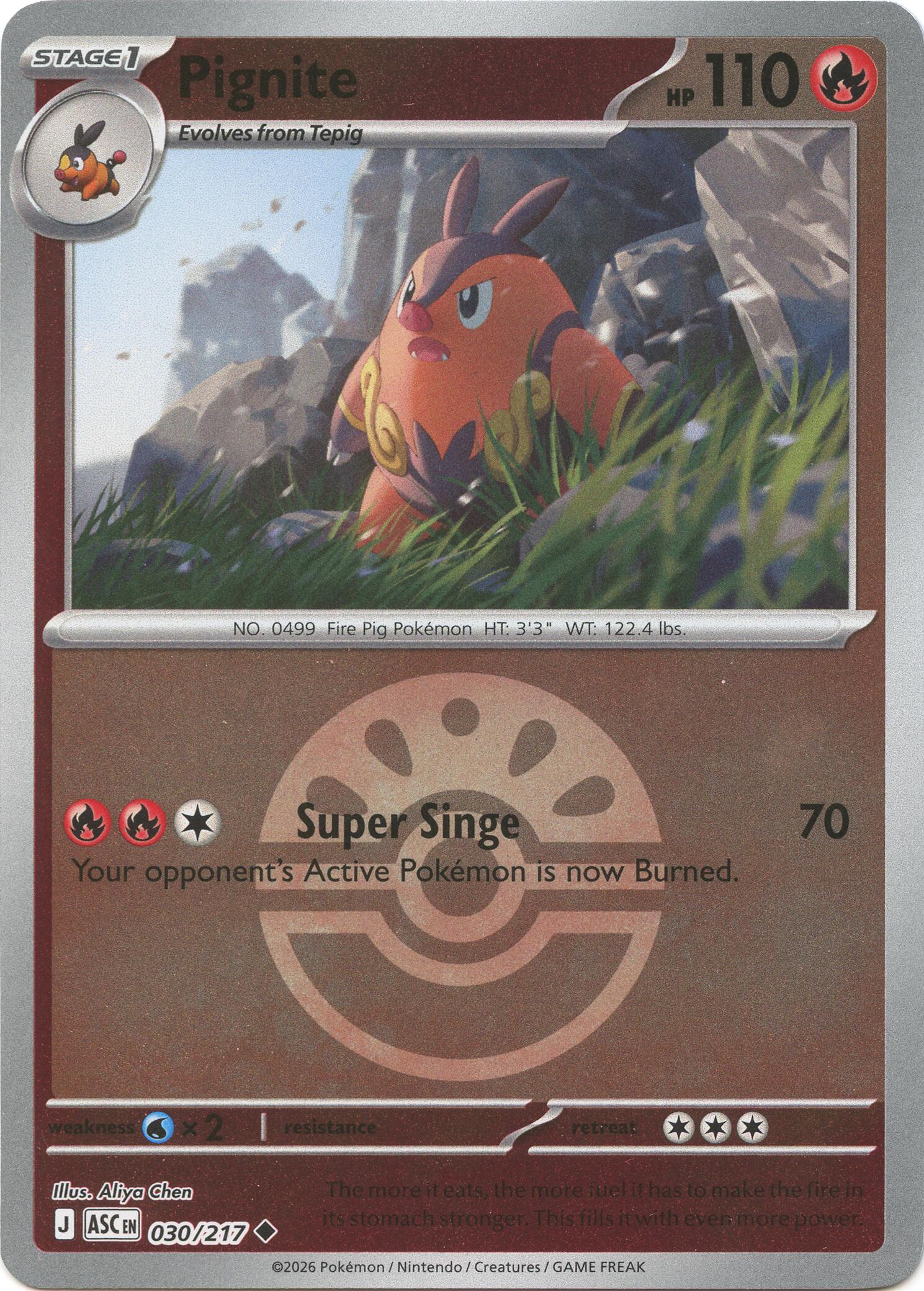 Pignite (030/217) (Friend Ball) [Mega Evolution: Ascended Heroes] | Clutch Gaming