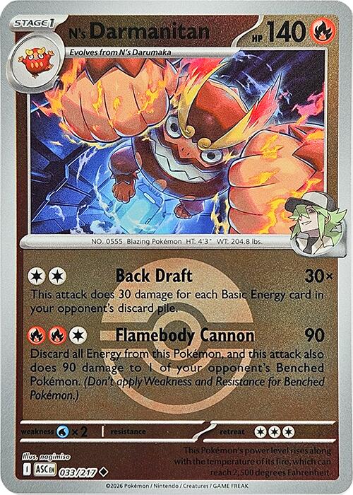 N's Darmanitan (033/217) (Poke Ball) [Mega Evolution: Ascended Heroes] | Clutch Gaming