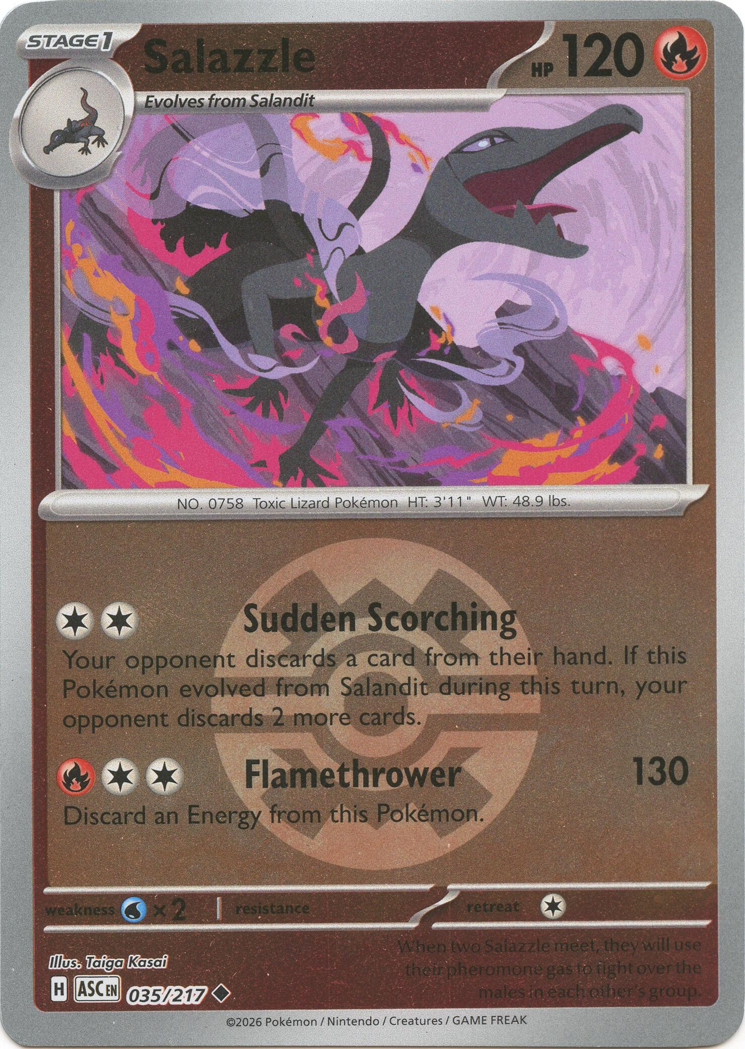 Salazzle (035/217) (Quick Ball) [Mega Evolution: Ascended Heroes] | Clutch Gaming