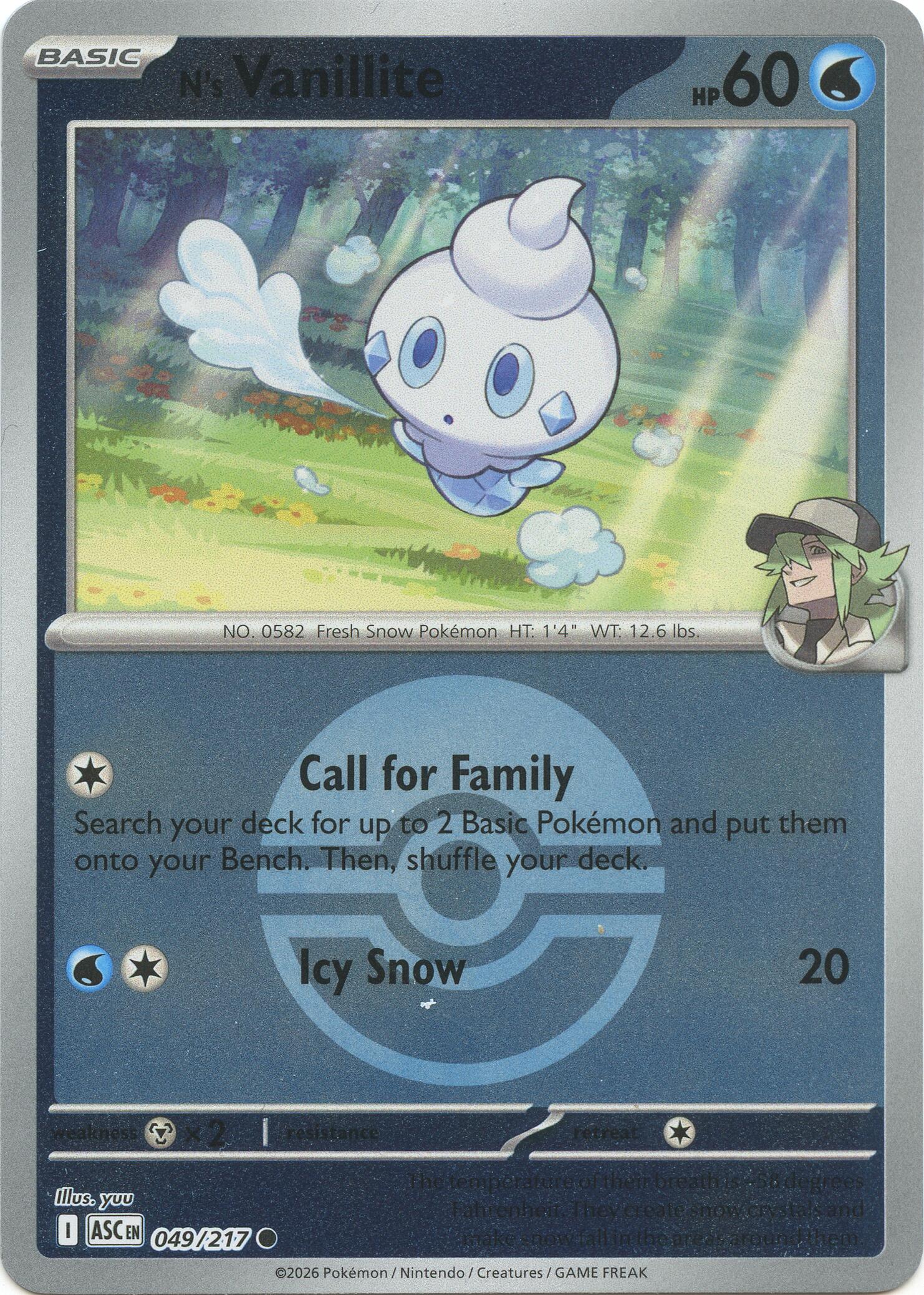 N's Vanillite (049/217) (Poke Ball) [Mega Evolution: Ascended Heroes] | Clutch Gaming