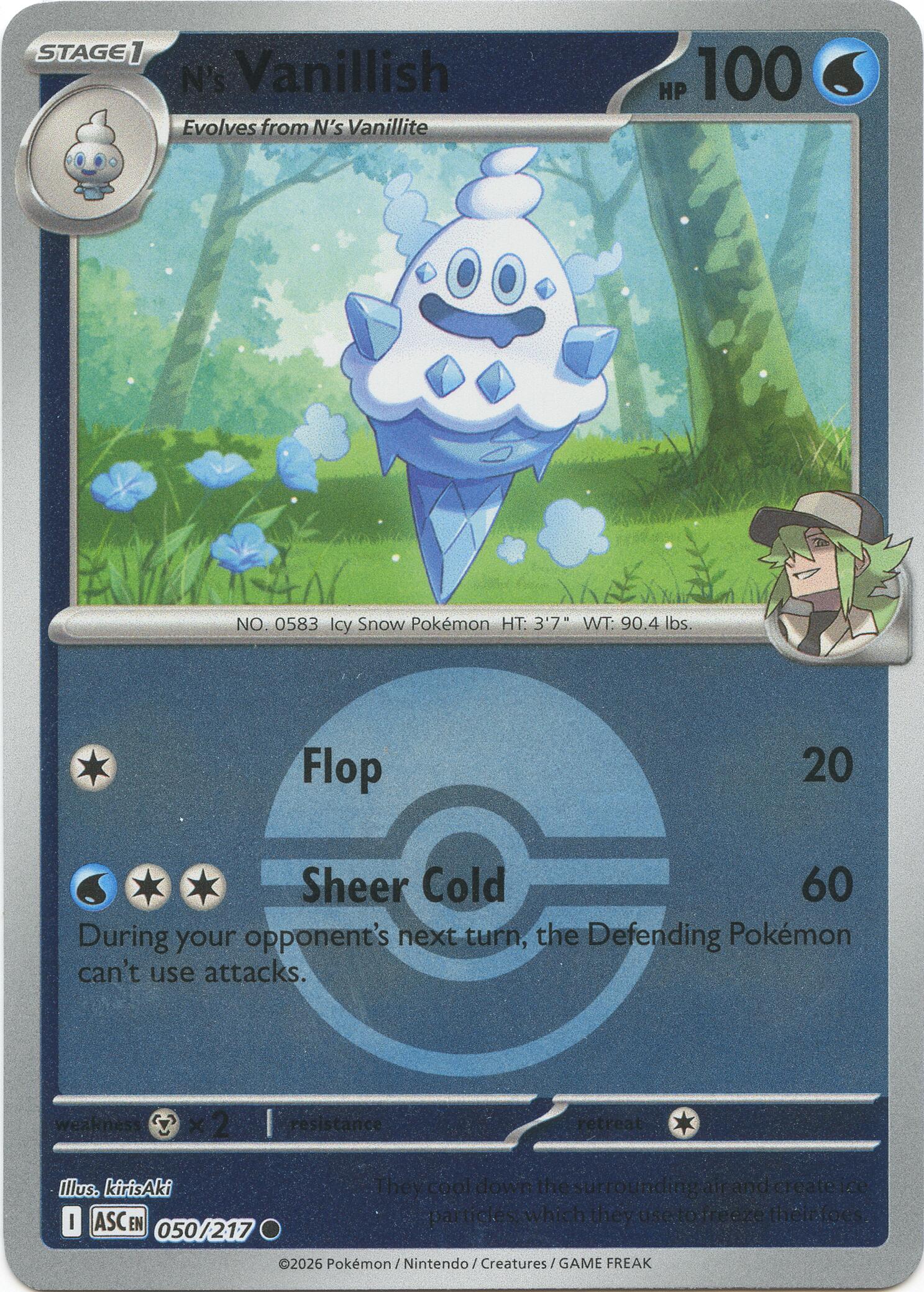 N's Vanillish (050/217) (Poke Ball) [Mega Evolution: Ascended Heroes] | Clutch Gaming