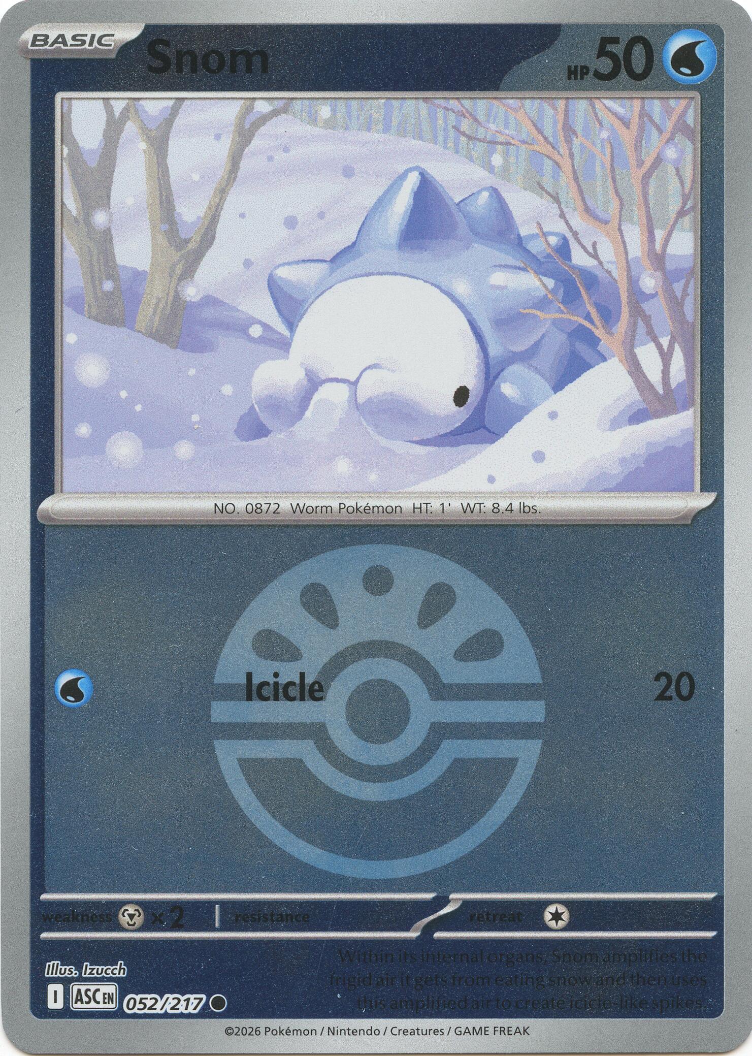 Snom (052/217) (Friend Ball) [Mega Evolution: Ascended Heroes] | Clutch Gaming