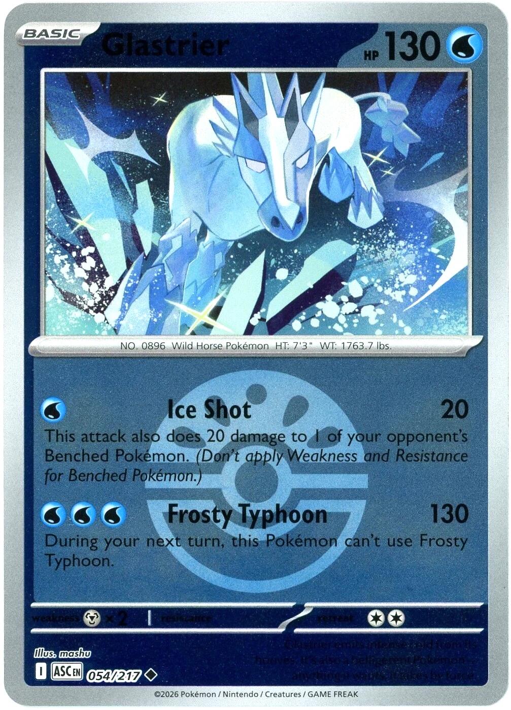 Glastrier (054/217) (Friend Ball) [Mega Evolution: Ascended Heroes] | Clutch Gaming