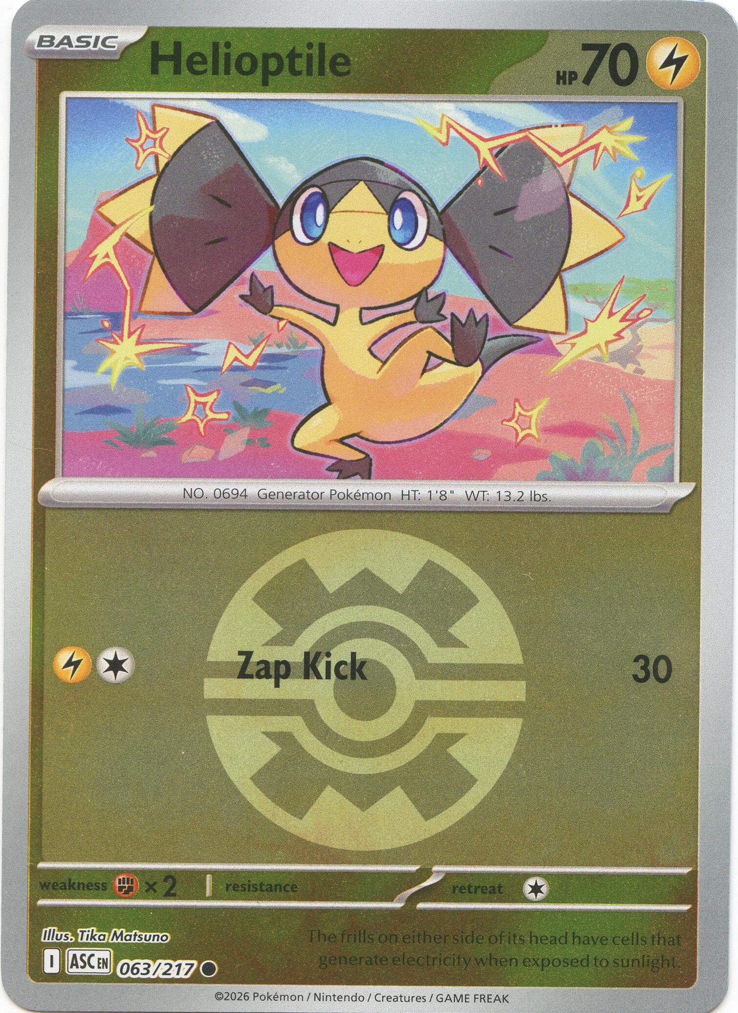 Helioptile (063/217) (Quick Ball) [Mega Evolution: Ascended Heroes] | Clutch Gaming