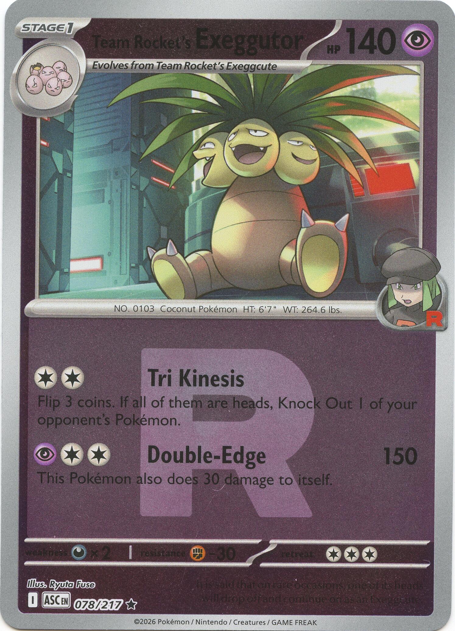 Team Rocket's Exeggutor (078/217) (Team Rocket) [Mega Evolution: Ascended Heroes] | Clutch Gaming