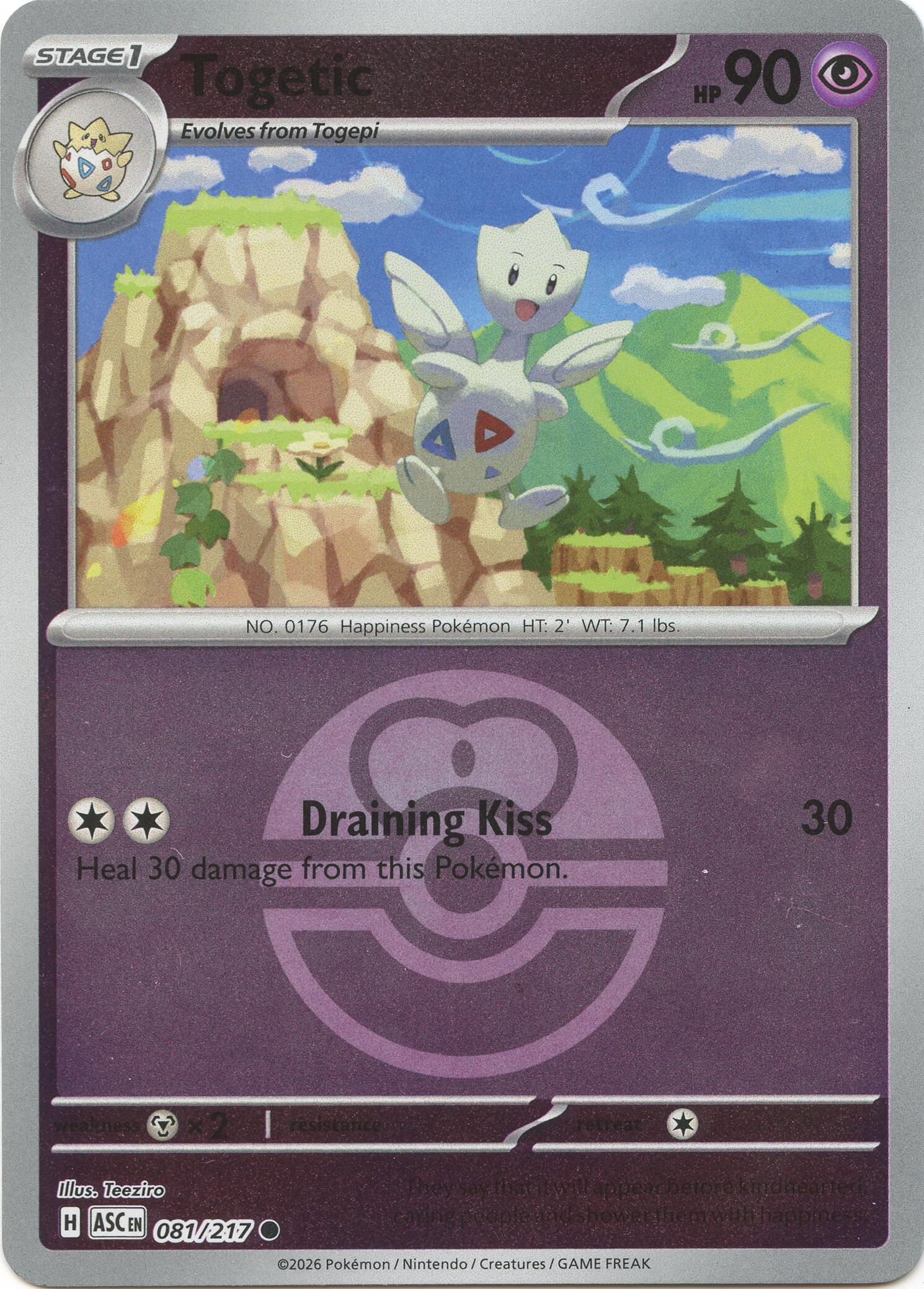 Togetic (081/217) (Love Ball) [Mega Evolution: Ascended Heroes] | Clutch Gaming