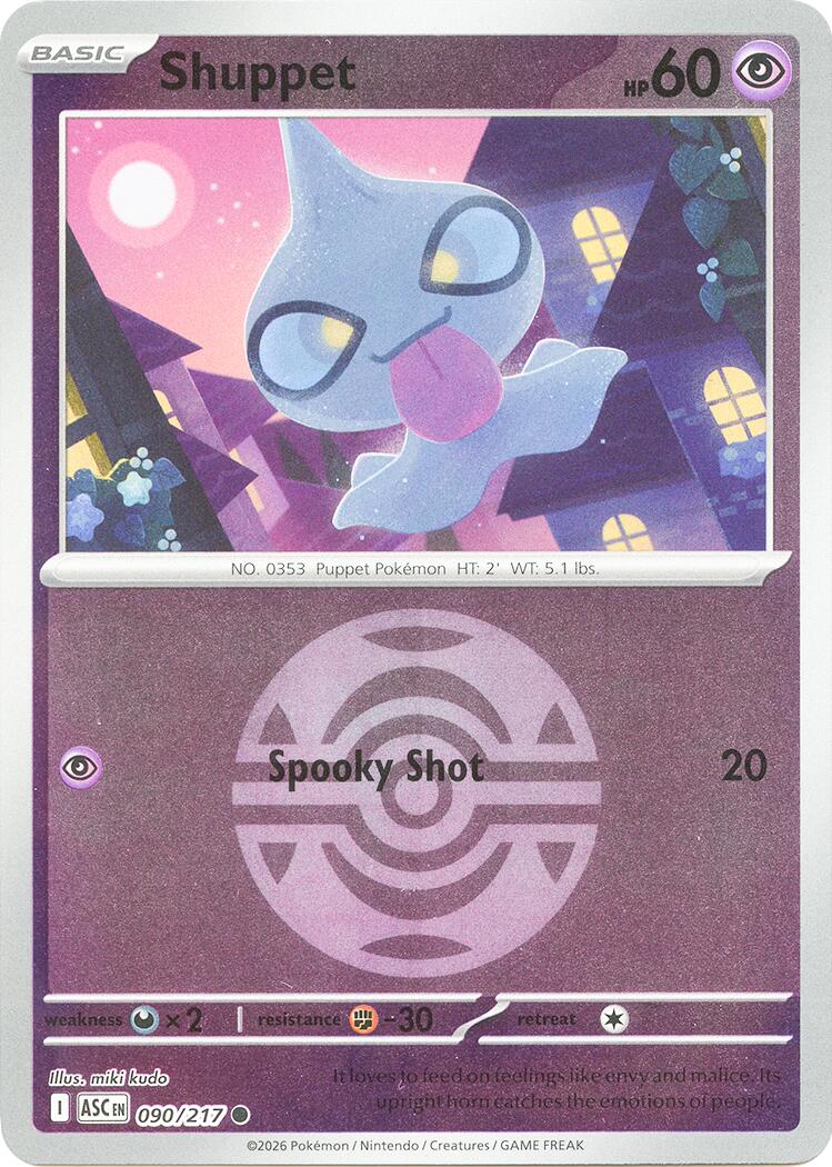 Shuppet (090/217) (Dusk Ball) [Mega Evolution: Ascended Heroes] | Clutch Gaming
