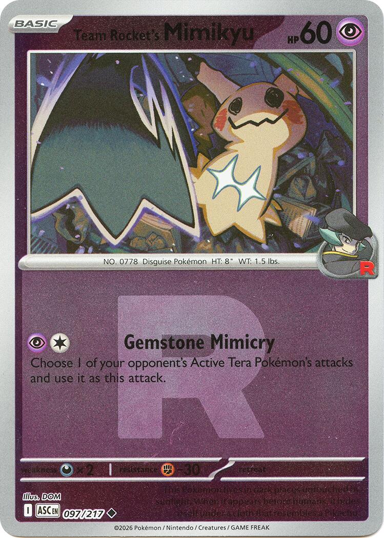 Team Rocket's Mimikyu (097/217) (Team Rocket) [Mega Evolution: Ascended Heroes] | Clutch Gaming