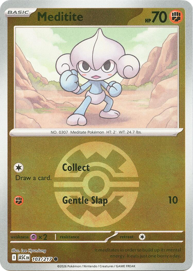 Meditite (103/217) (Quick Ball) [Mega Evolution: Ascended Heroes] | Clutch Gaming