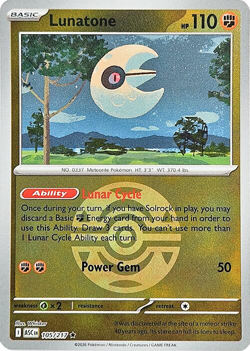 Lunatone (105/217) (Dusk Ball) [Mega Evolution: Ascended Heroes] | Clutch Gaming