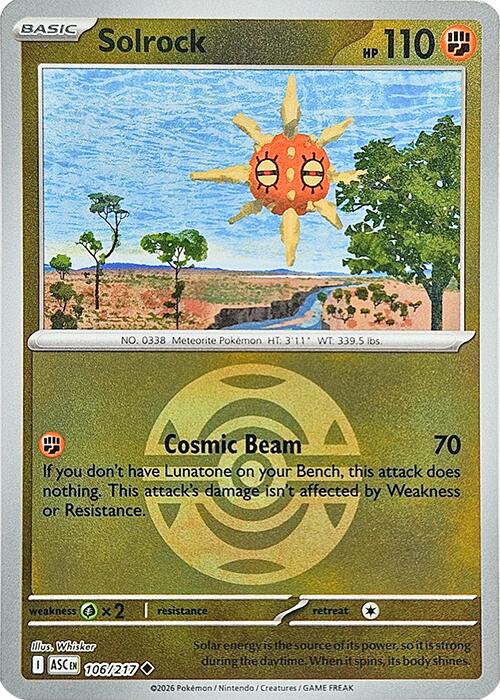 Solrock (106/217) (Dusk Ball) [Mega Evolution: Ascended Heroes] | Clutch Gaming