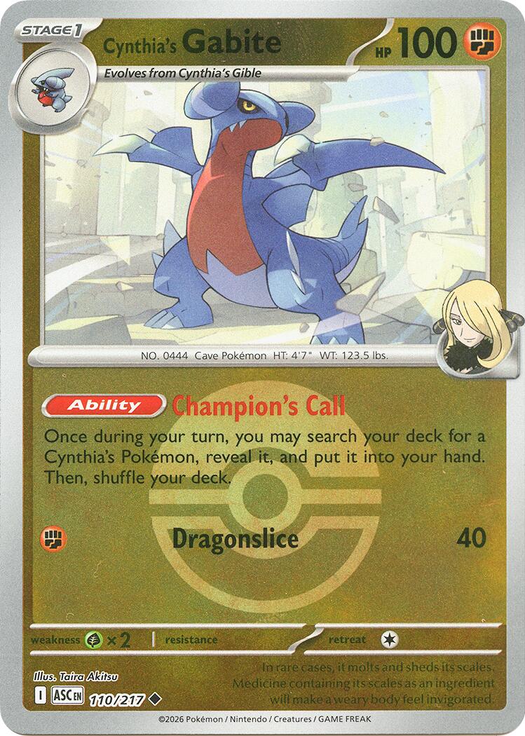 Cynthia's Gabite (110/217) (Poke Ball) [Mega Evolution: Ascended Heroes] | Clutch Gaming