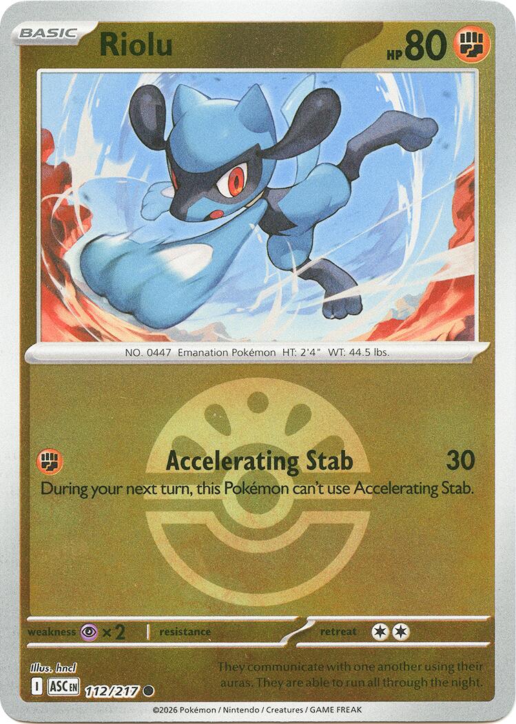 Riolu (112/217) (Friend Ball) [Mega Evolution: Ascended Heroes] | Clutch Gaming