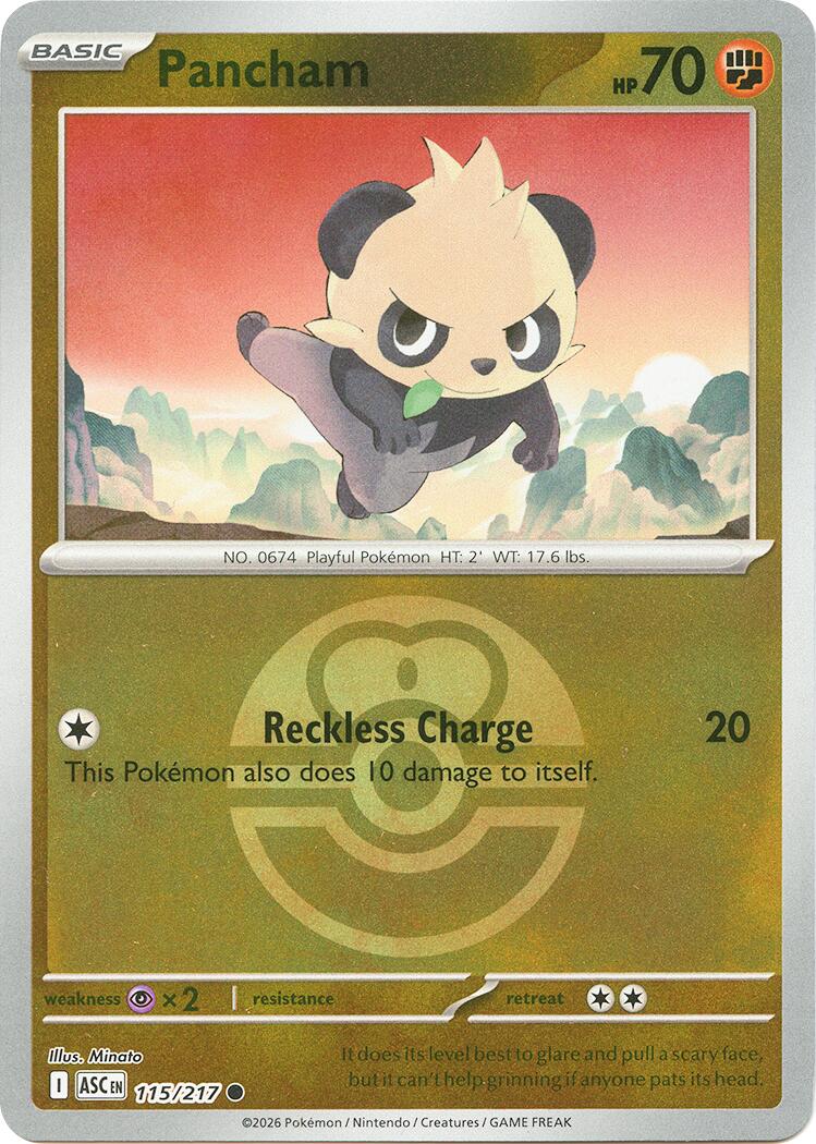 Pancham (115/217) (Love Ball) [Mega Evolution: Ascended Heroes] | Clutch Gaming