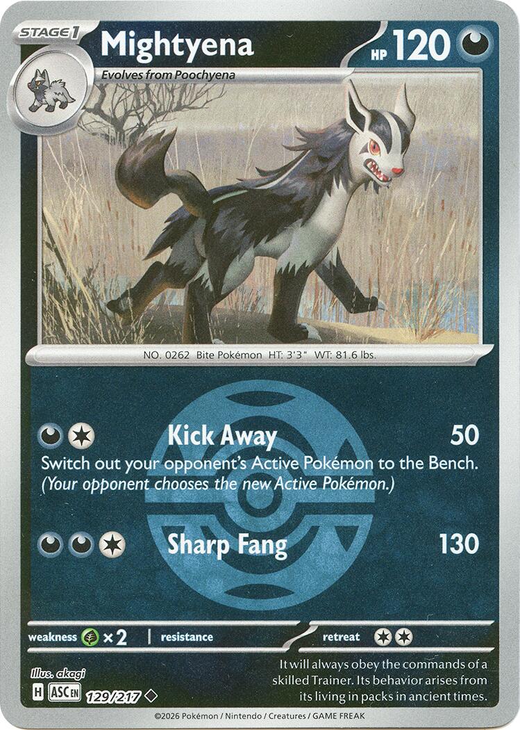 Mightyena (129/217) (Dusk Ball) [Mega Evolution: Ascended Heroes] | Clutch Gaming