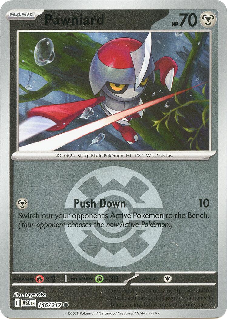 Pawniard (146/217) (Quick Ball) [Mega Evolution: Ascended Heroes] | Clutch Gaming