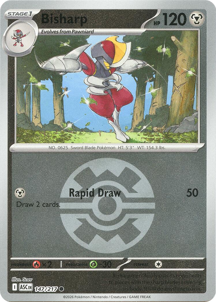 Bisharp (147/217) (Quick Ball) [Mega Evolution: Ascended Heroes] | Clutch Gaming