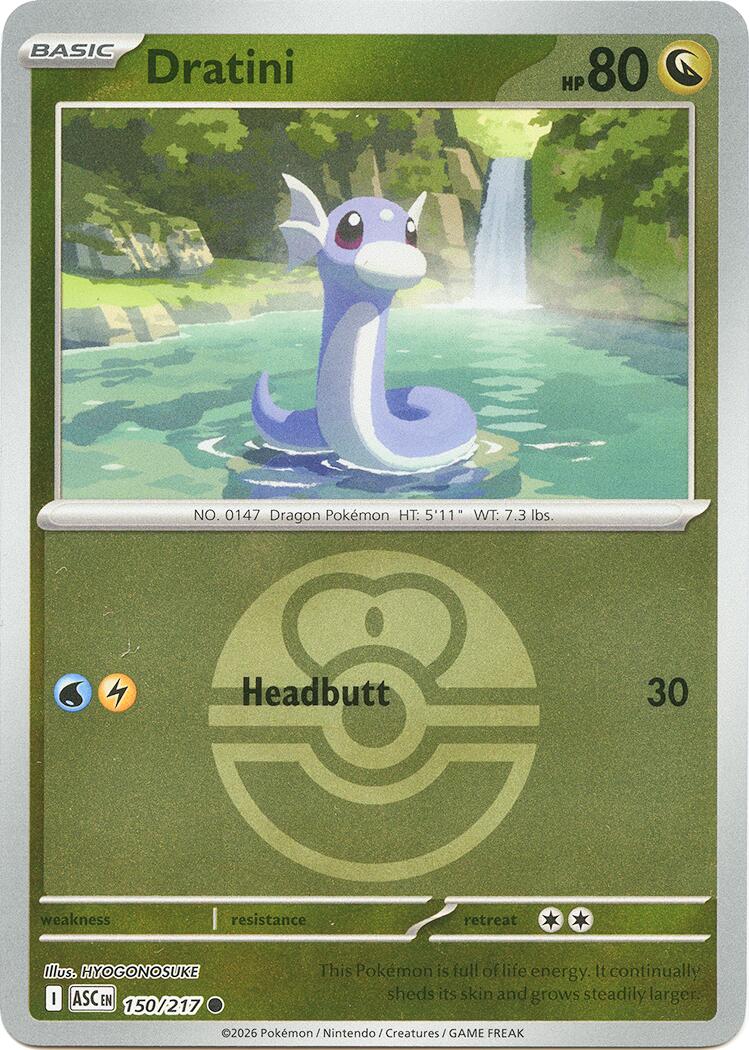Dratini (150/217) (Love Ball) [Mega Evolution: Ascended Heroes] | Clutch Gaming