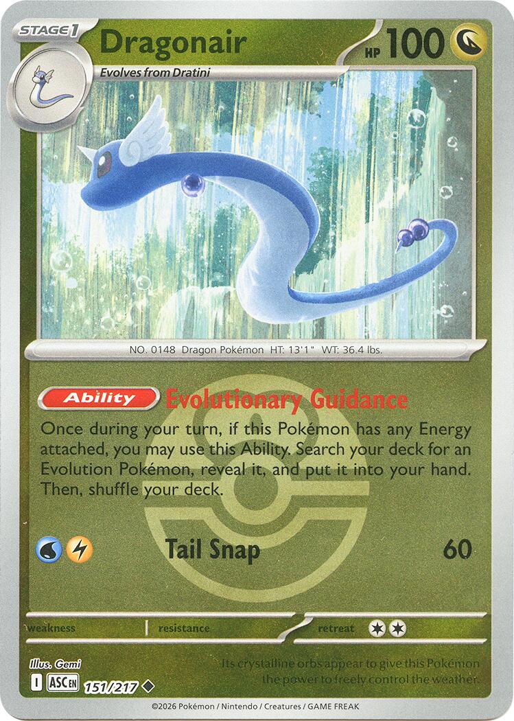 Dragonair (151/217) (Love Ball) [Mega Evolution: Ascended Heroes] | Clutch Gaming
