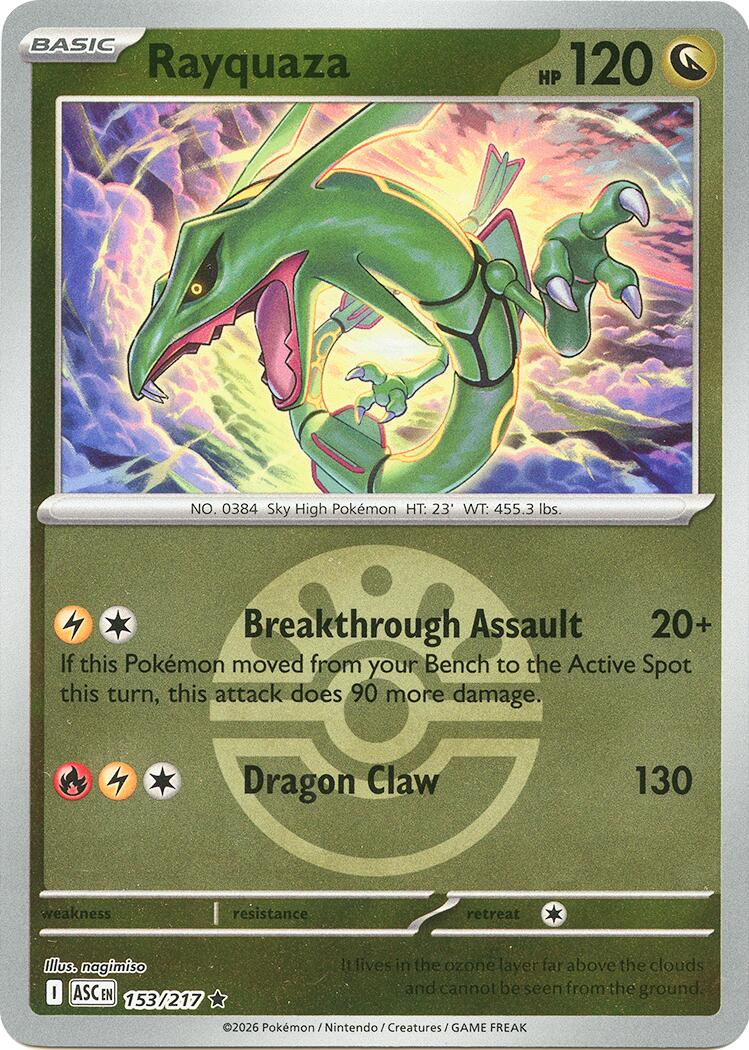 Rayquaza (153/217) (Friend Ball) [Mega Evolution: Ascended Heroes] | Clutch Gaming