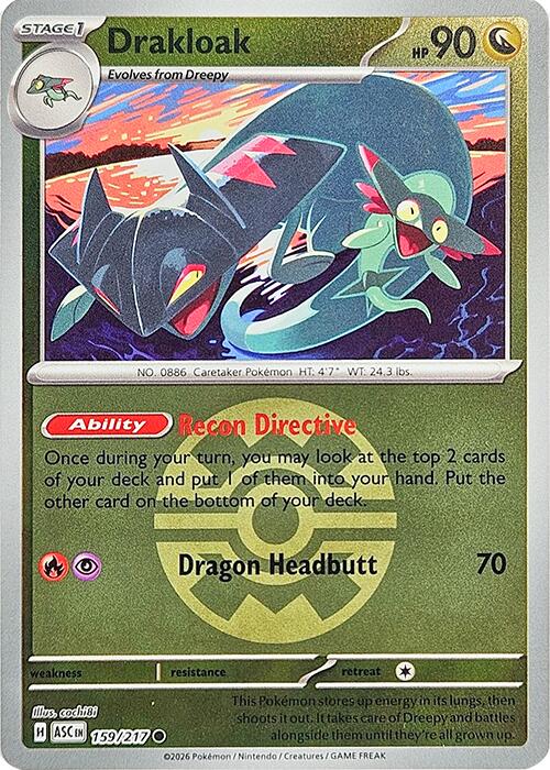 Drakloak (159/217) (Quick Ball) [Mega Evolution: Ascended Heroes] | Clutch Gaming