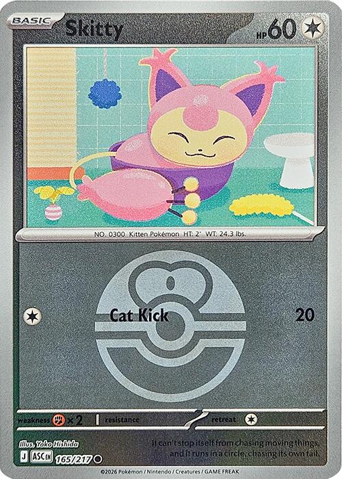 Skitty (165/217) (Love Ball) [Mega Evolution: Ascended Heroes] | Clutch Gaming