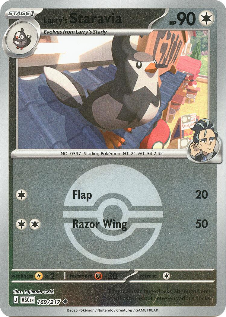 Larry's Staravia (169/217) (Poke Ball) [Mega Evolution: Ascended Heroes] | Clutch Gaming