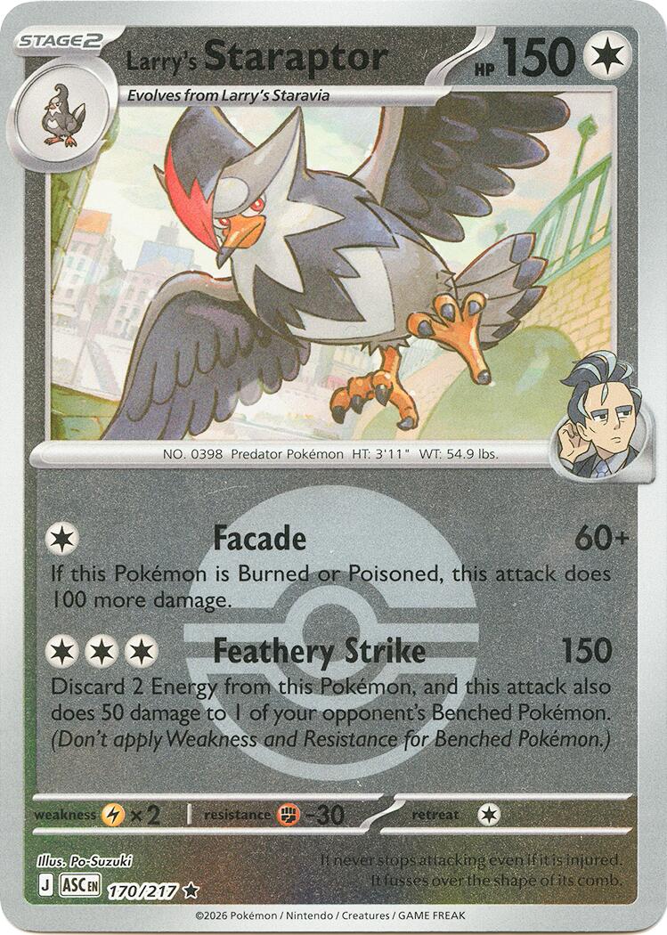 Larry's Staraptor (170/217) (Poke Ball) [Mega Evolution: Ascended Heroes] | Clutch Gaming