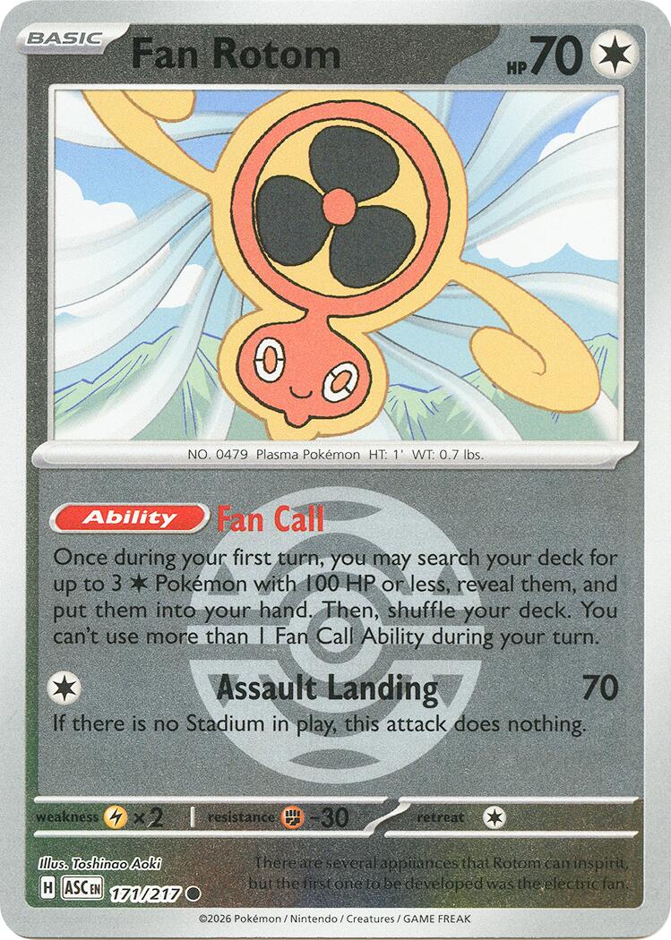 Fan Rotom (171/217) (Dusk Ball) [Mega Evolution: Ascended Heroes] | Clutch Gaming