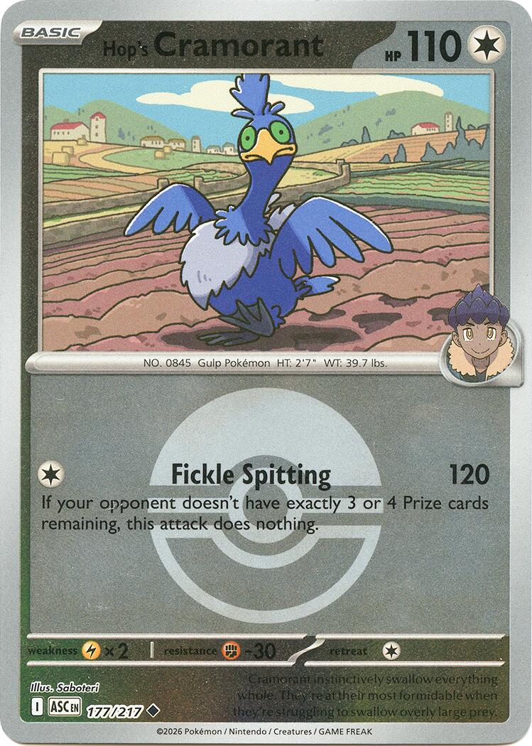 Hop's Cramorant (177/217) (Poke Ball) [Mega Evolution: Ascended Heroes] | Clutch Gaming