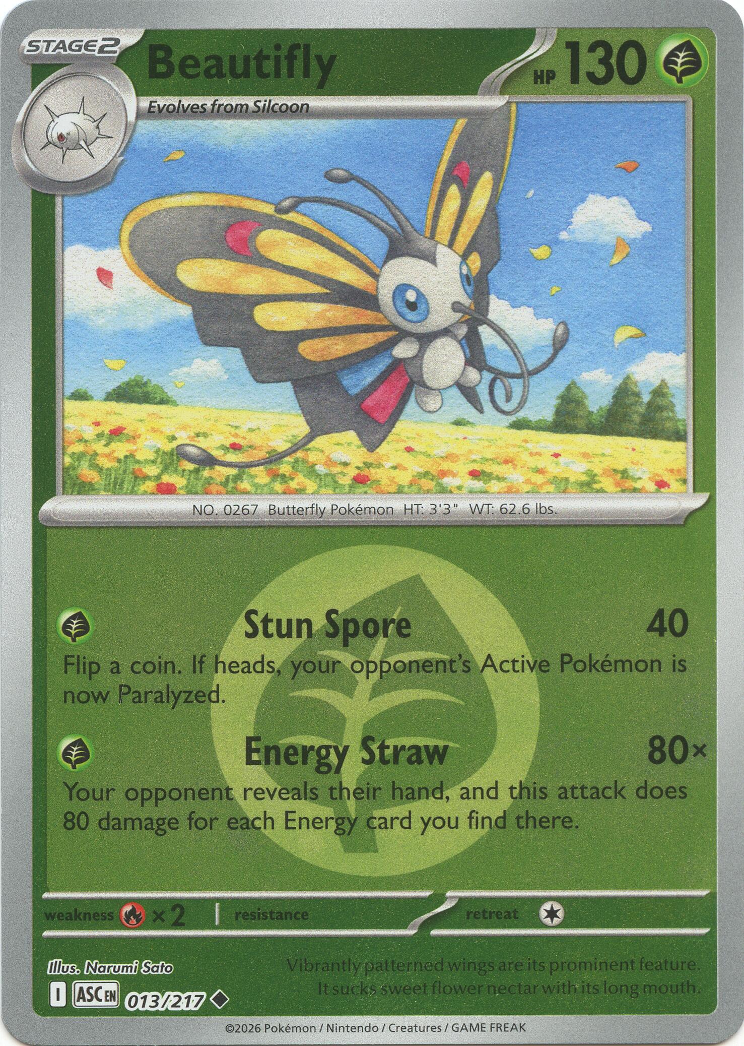 Beautifly (013/217) (Energy Symbol Pattern) [Mega Evolution: Ascended Heroes] | Clutch Gaming