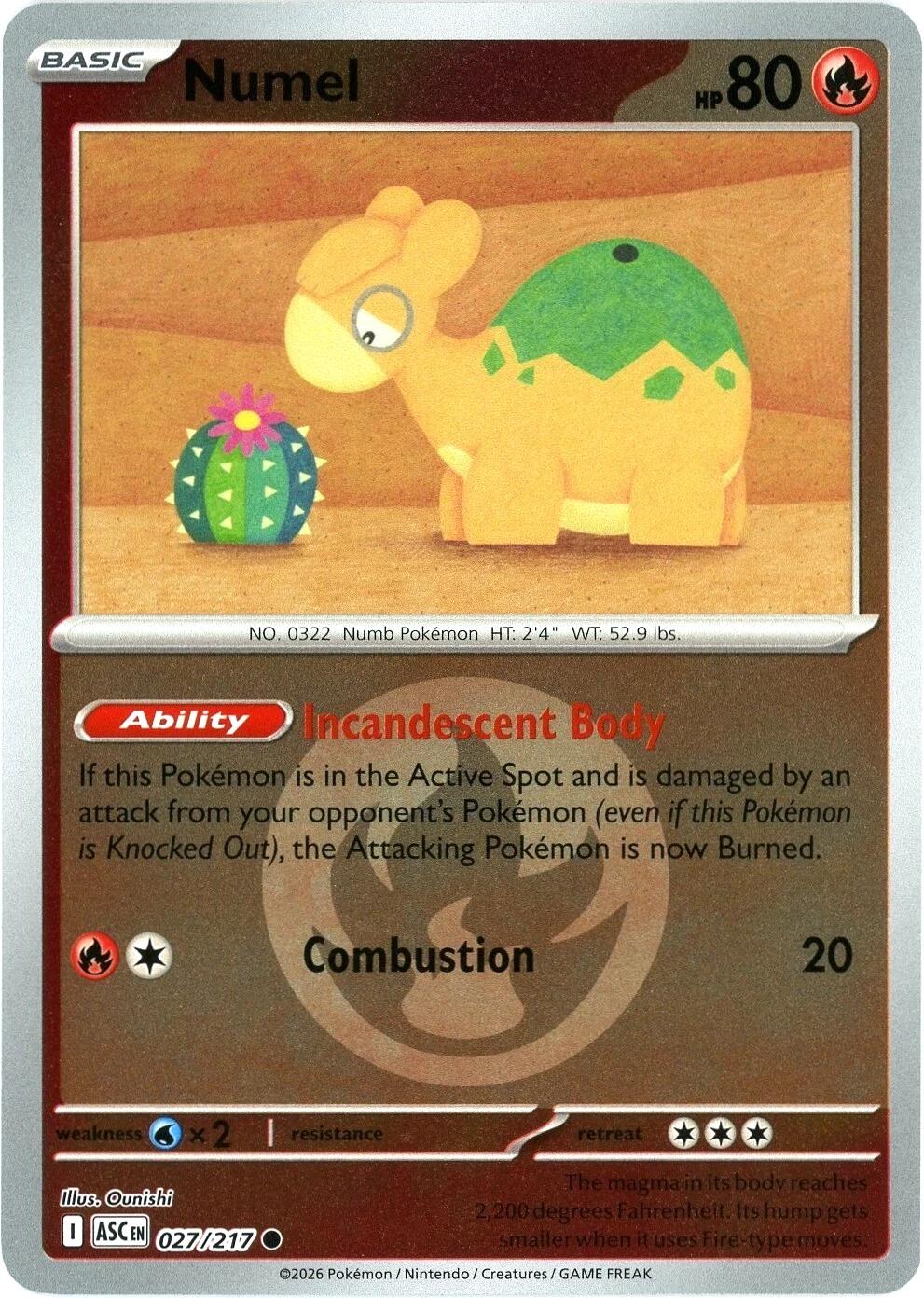 Numel (027/217) (Energy Symbol Pattern) [Mega Evolution: Ascended Heroes] | Clutch Gaming