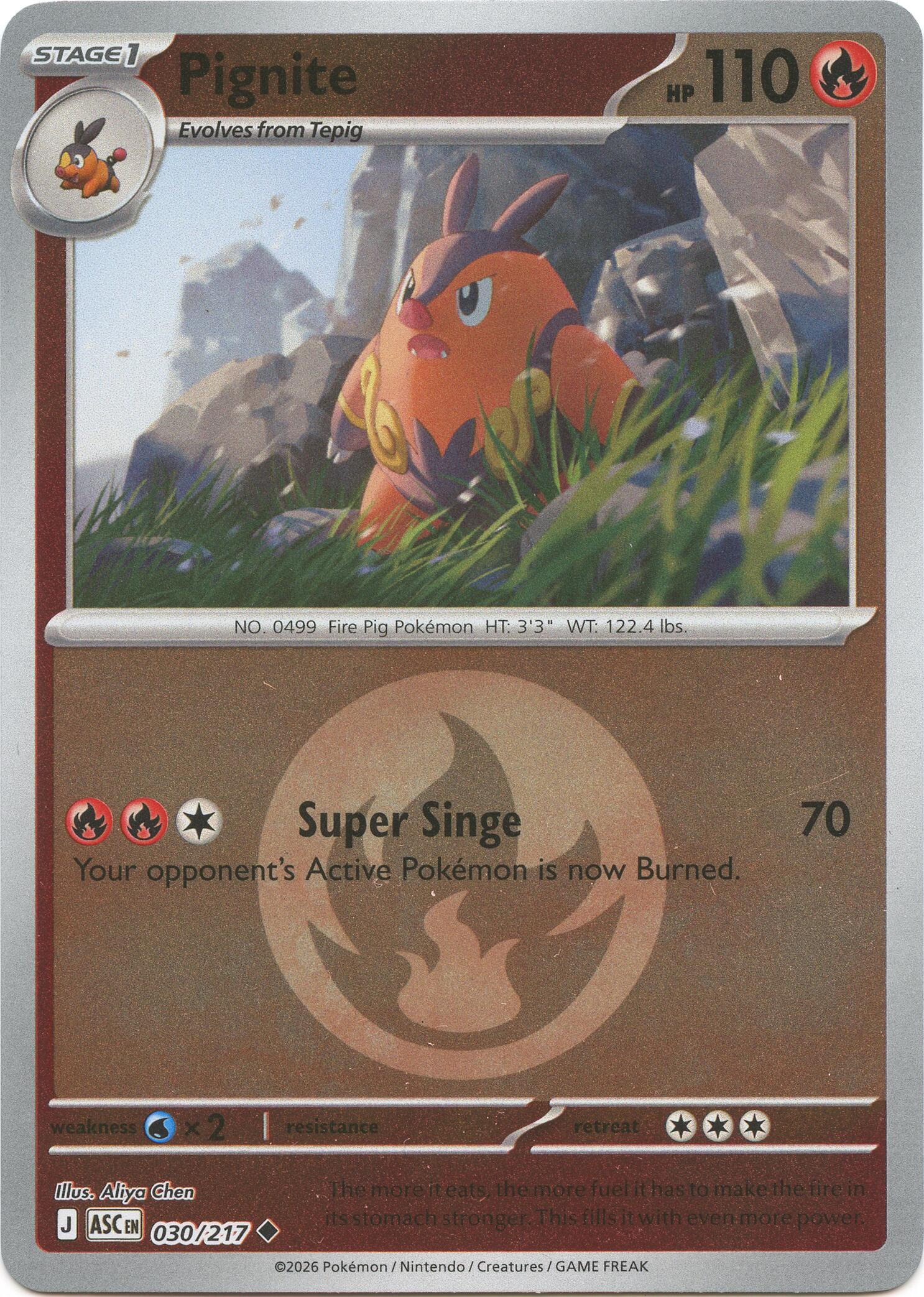 Pignite (030/217) (Energy Symbol Pattern) [Mega Evolution: Ascended Heroes] | Clutch Gaming