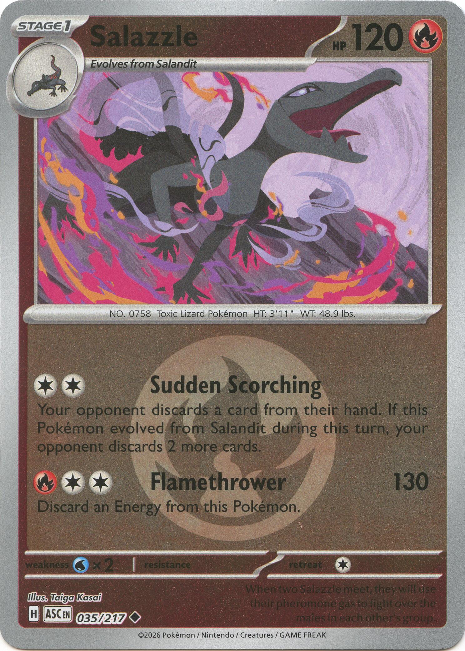Salazzle (035/217) (Energy Symbol Pattern) [Mega Evolution: Ascended Heroes] | Clutch Gaming