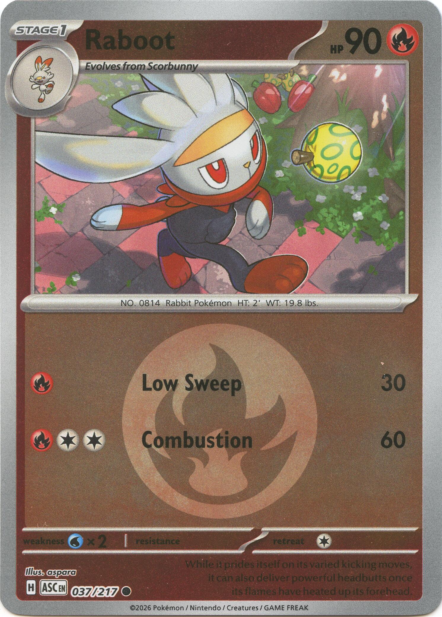 Raboot (037/217) (Energy Symbol Pattern) [Mega Evolution: Ascended Heroes] | Clutch Gaming