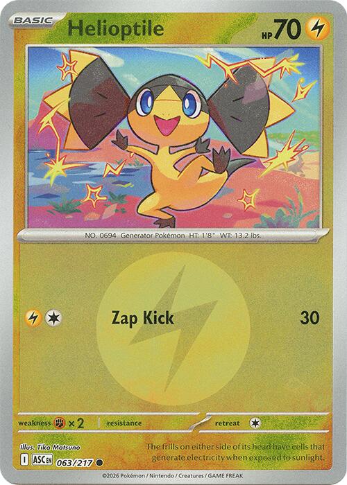 Helioptile (063/217) (Energy Symbol Pattern) [Mega Evolution: Ascended Heroes] | Clutch Gaming