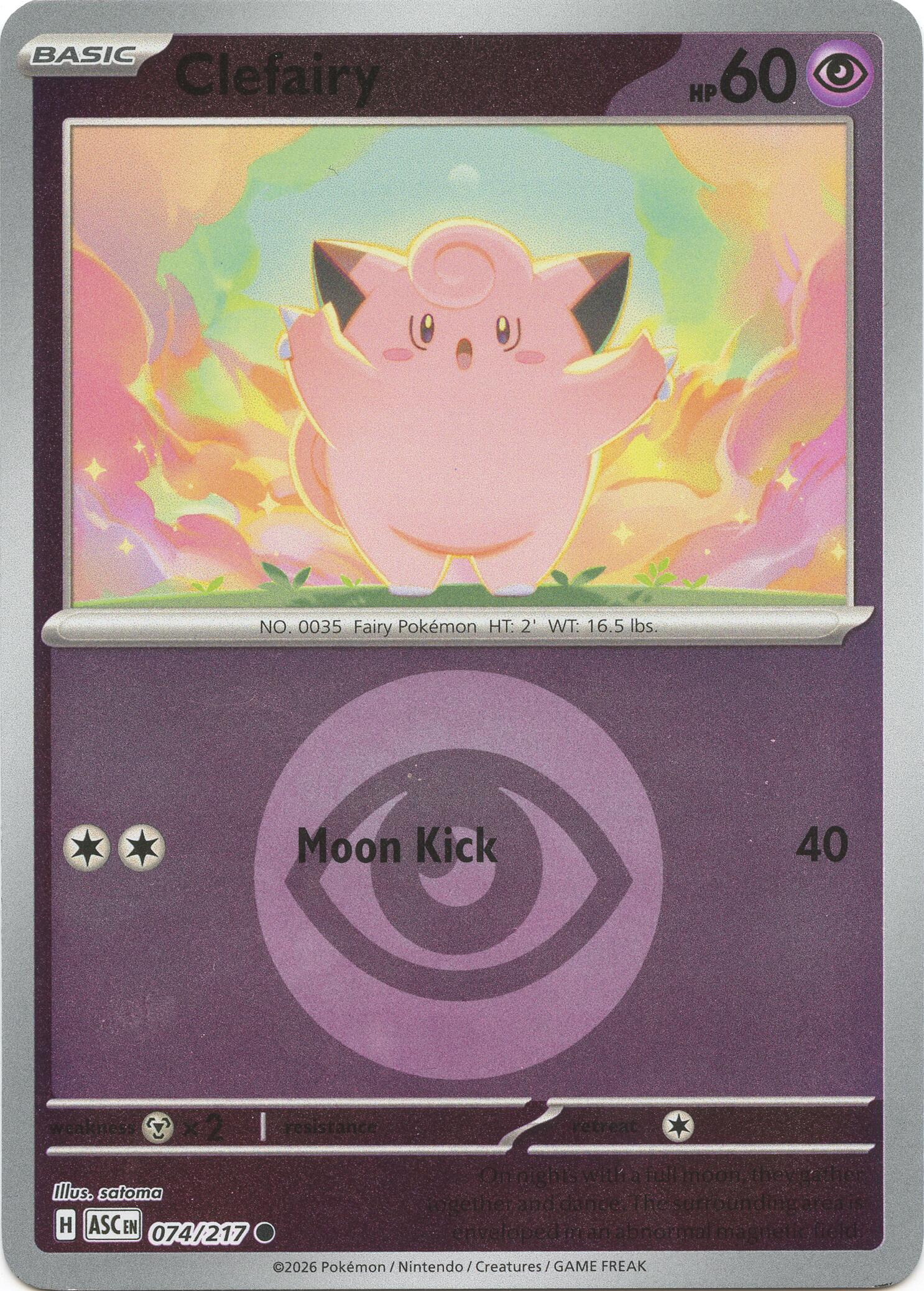 Clefairy (074/217) (Energy Symbol Pattern) [Mega Evolution: Ascended Heroes] | Clutch Gaming