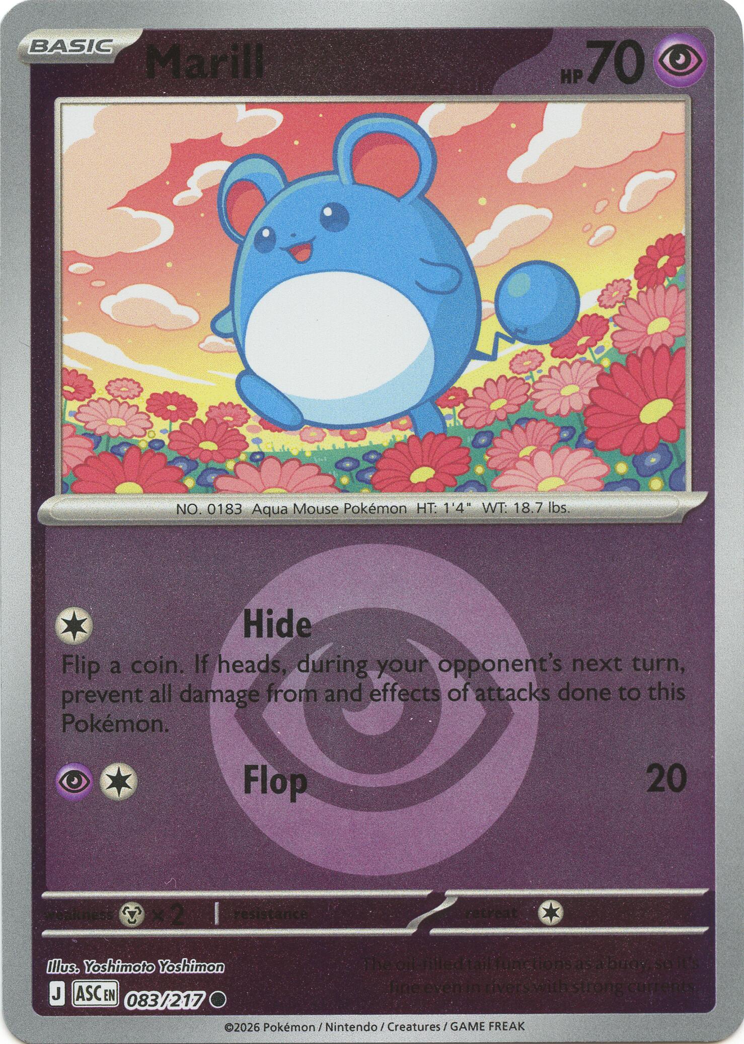 Marill (083/217) (Energy Symbol Pattern) [Mega Evolution: Ascended Heroes] | Clutch Gaming