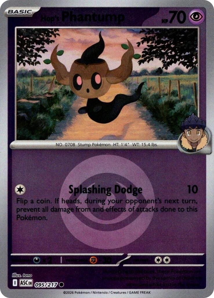Hop's Phantump (095/217) (Energy Symbol Pattern) [Mega Evolution: Ascended Heroes] | Clutch Gaming