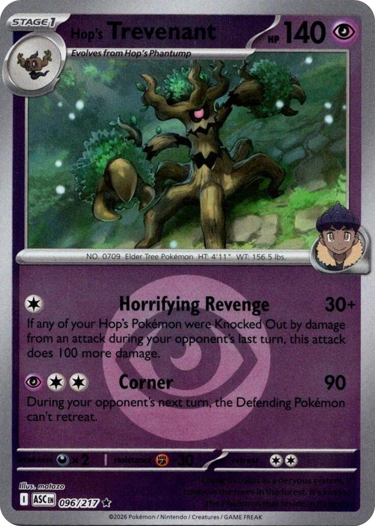 Hop's Trevenant (096/217) (Energy Symbol Pattern) [Mega Evolution: Ascended Heroes] | Clutch Gaming
