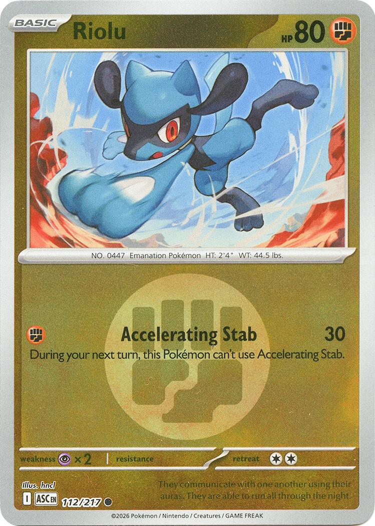 Riolu (112/217) (Energy Symbol Pattern) [Mega Evolution: Ascended Heroes] | Clutch Gaming