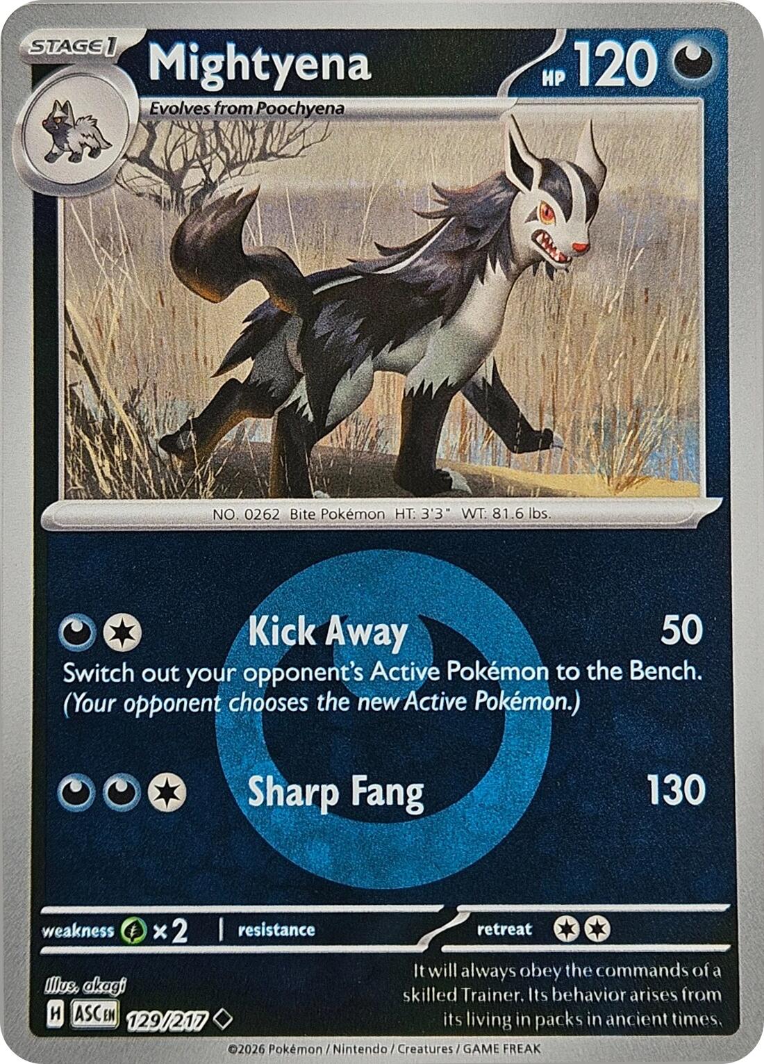 Mightyena (129/217) (Energy Symbol Pattern) [Mega Evolution: Ascended Heroes] | Clutch Gaming