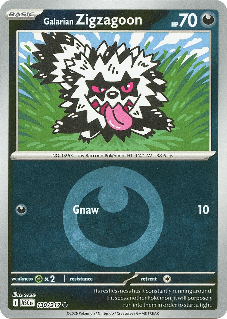Galarian Zigzagoon (130/217) (Energy Symbol Pattern) [Mega Evolution: Ascended Heroes] | Clutch Gaming